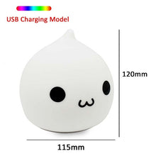 Load image into Gallery viewer, Silicone Touch Sensor LED Night Light For Children Baby Kids 7 Colors 2 modes Cat LED USB LED Night Lamp