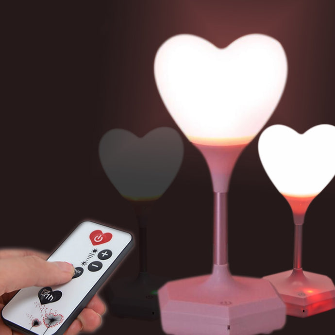 Led Usb Charging Decorative Lamp Night Light remote Novelty Baby 3D loving heart